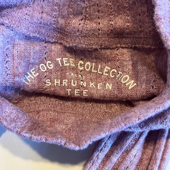 Aeropostale   The OG Tee Collection   Rose color  Cropped long sleeve Tee size L - Picture 2 of 7